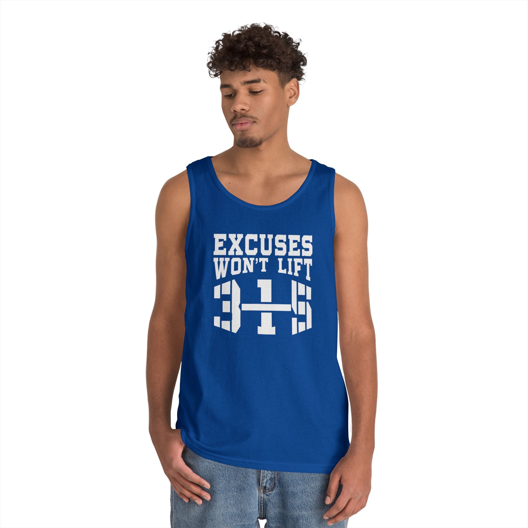 Motivational Unisex Heavy Cotton Tank Top - &