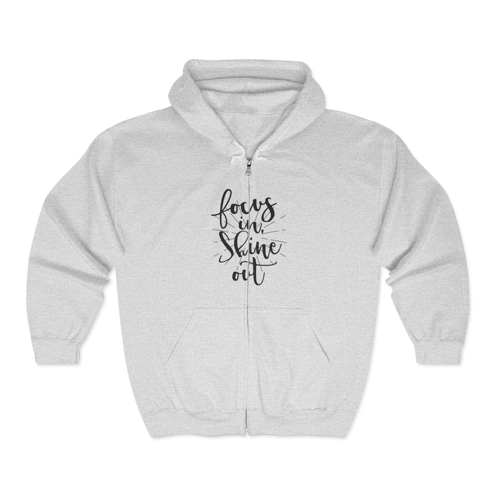 Focus in, Shine Out Unisex Zip Hoodie