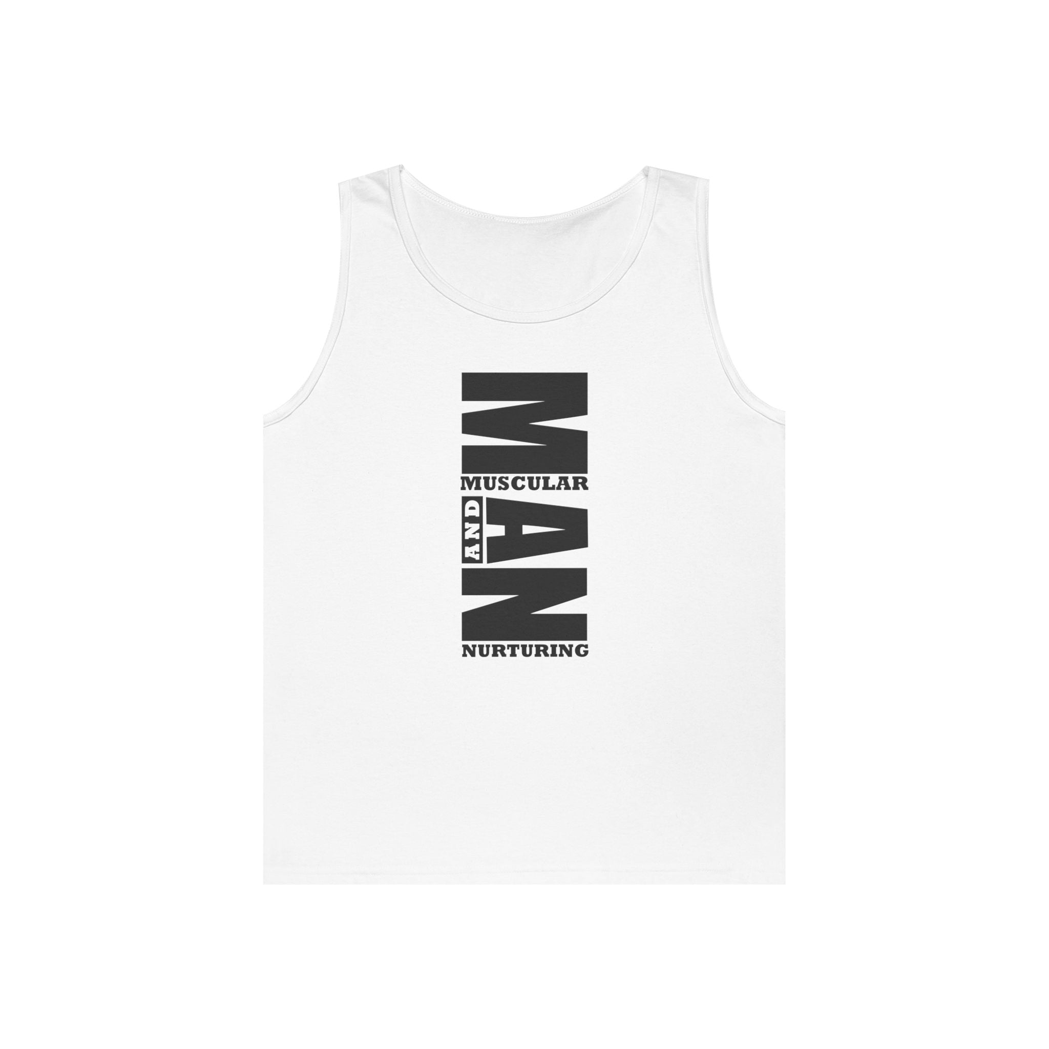 Muscular & Nurturing Unisex Heavy Cotton Tank Top - Perfect Gift for Father&