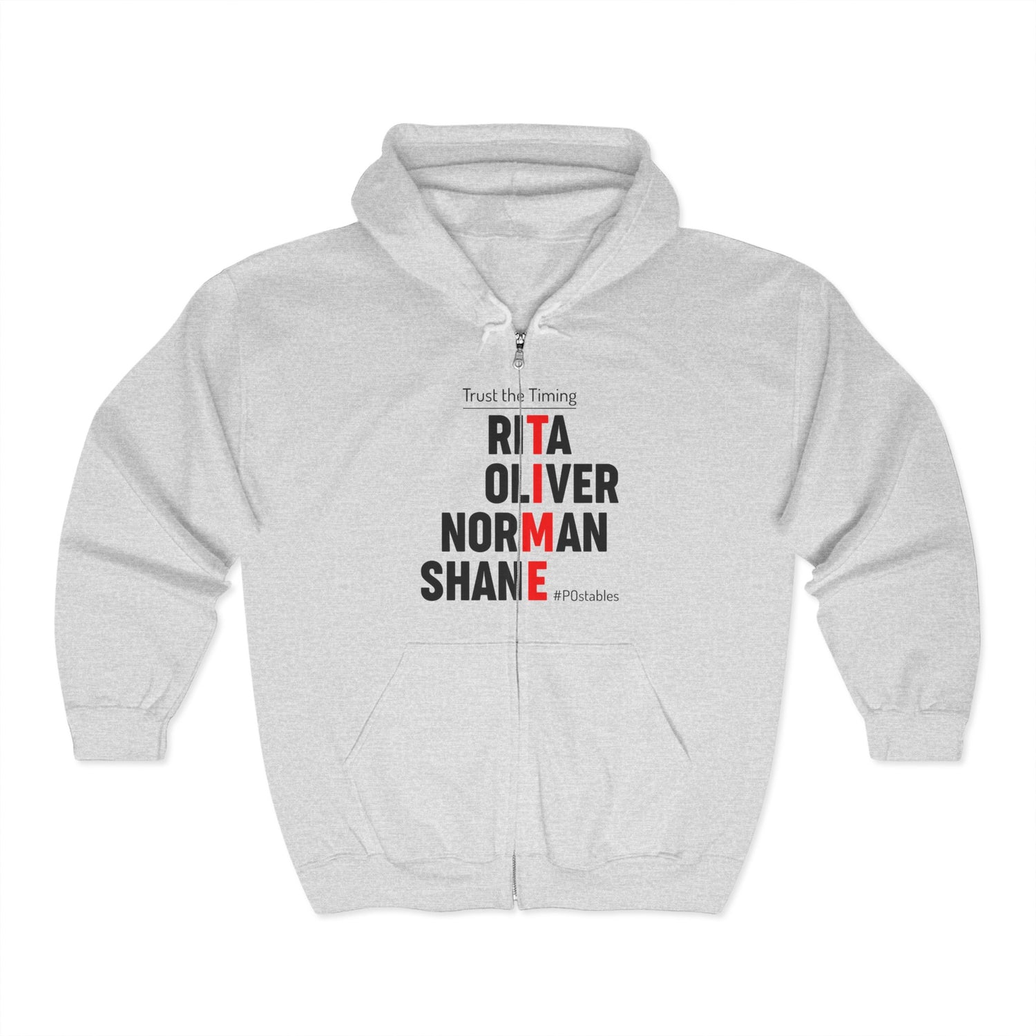 TIME Unisex Zip Hoodie