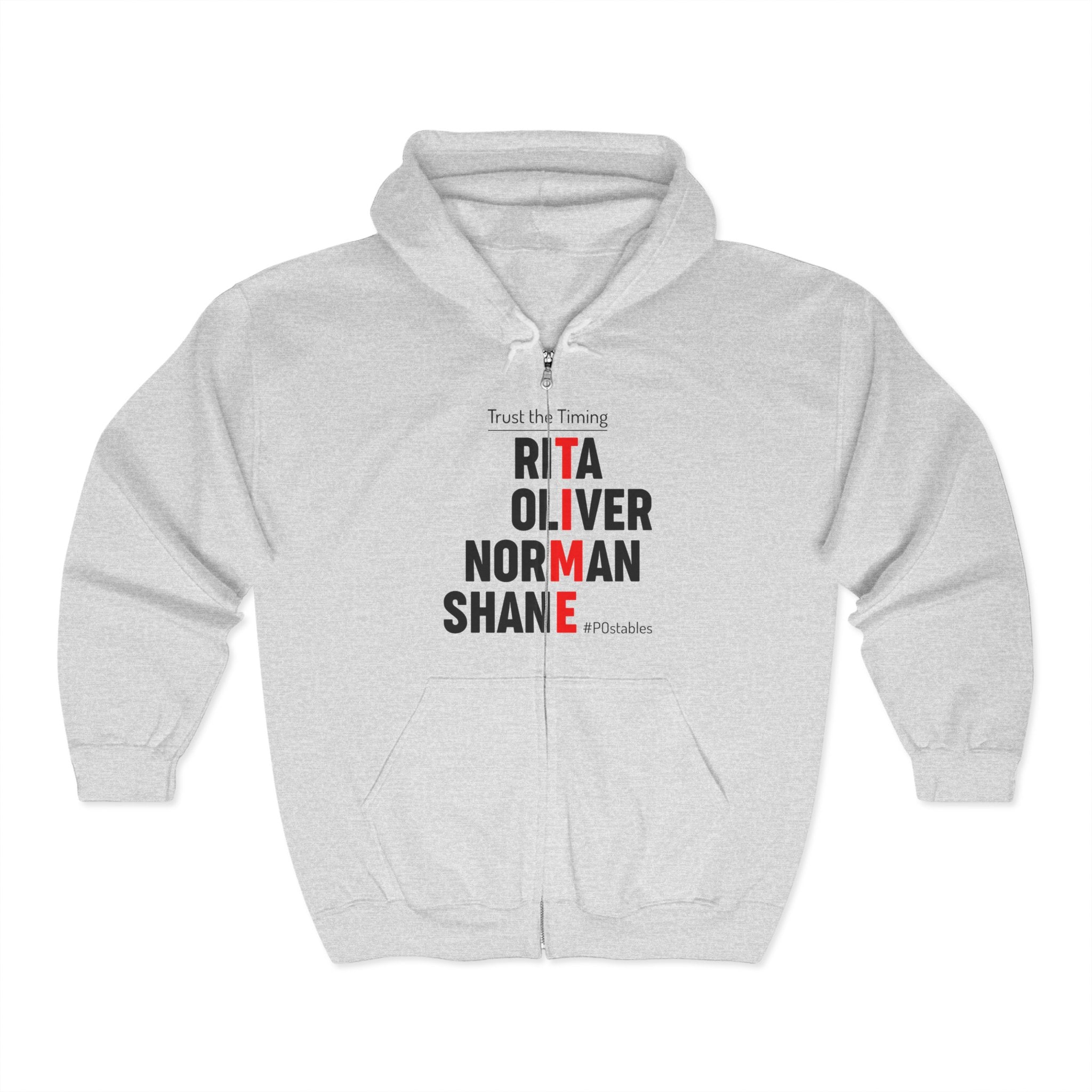 TIME Unisex Zip Hoodie