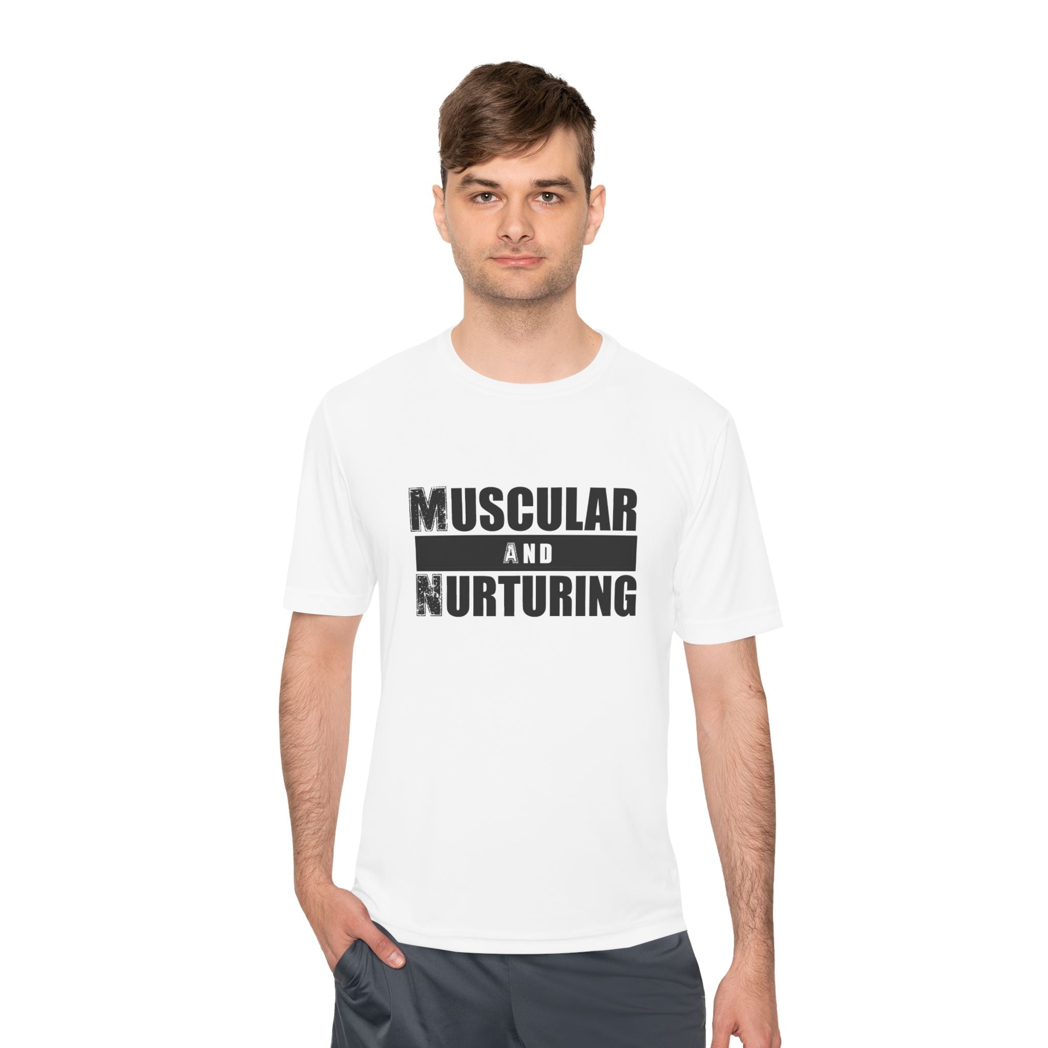 Muscular and Nurturing Unisex Moisture Wicking Tee
