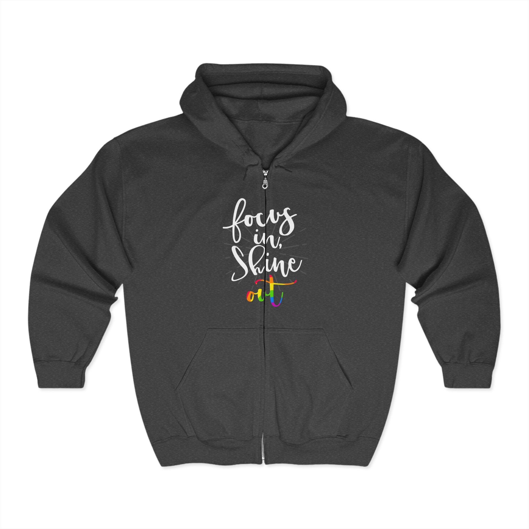 Focus on Shine Full Zip Hooded Sweatshirt | Unisex Cozy Layer