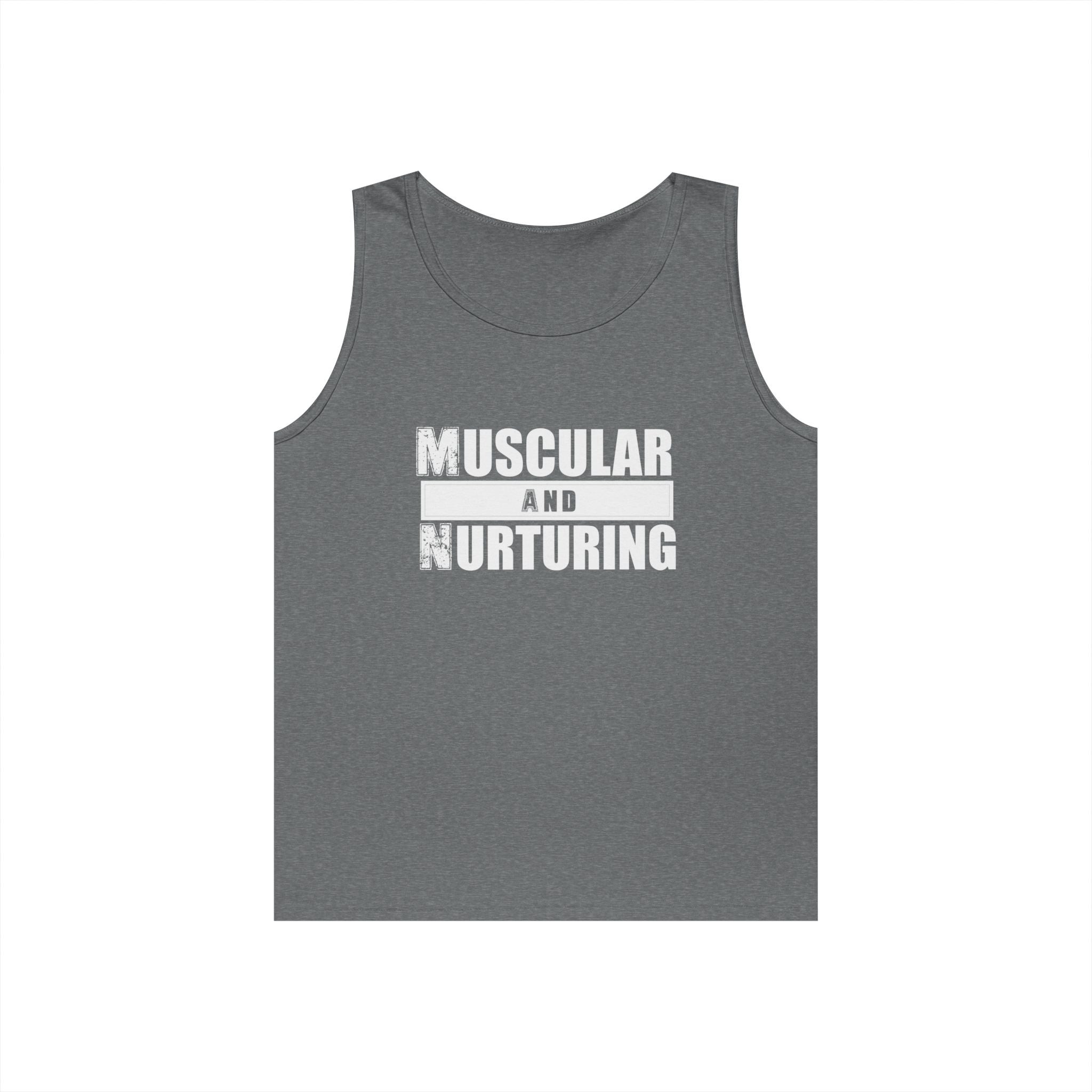 Unisex Heavy Cotton Tank Top - Muscular and Nurturing