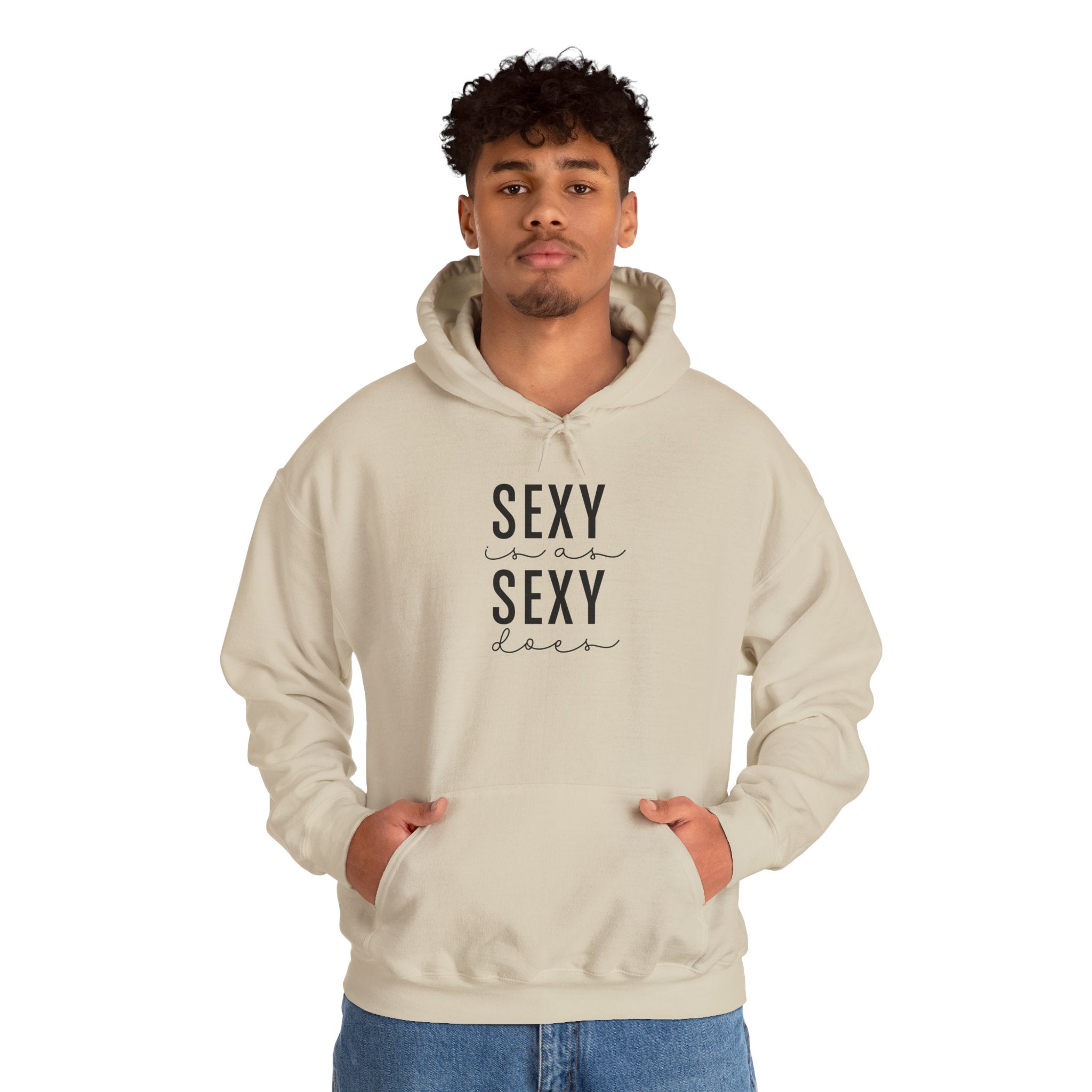 Trendy Hoodie: "Sexy as a Sexy Dad" Unisex Blend Sweatshirt