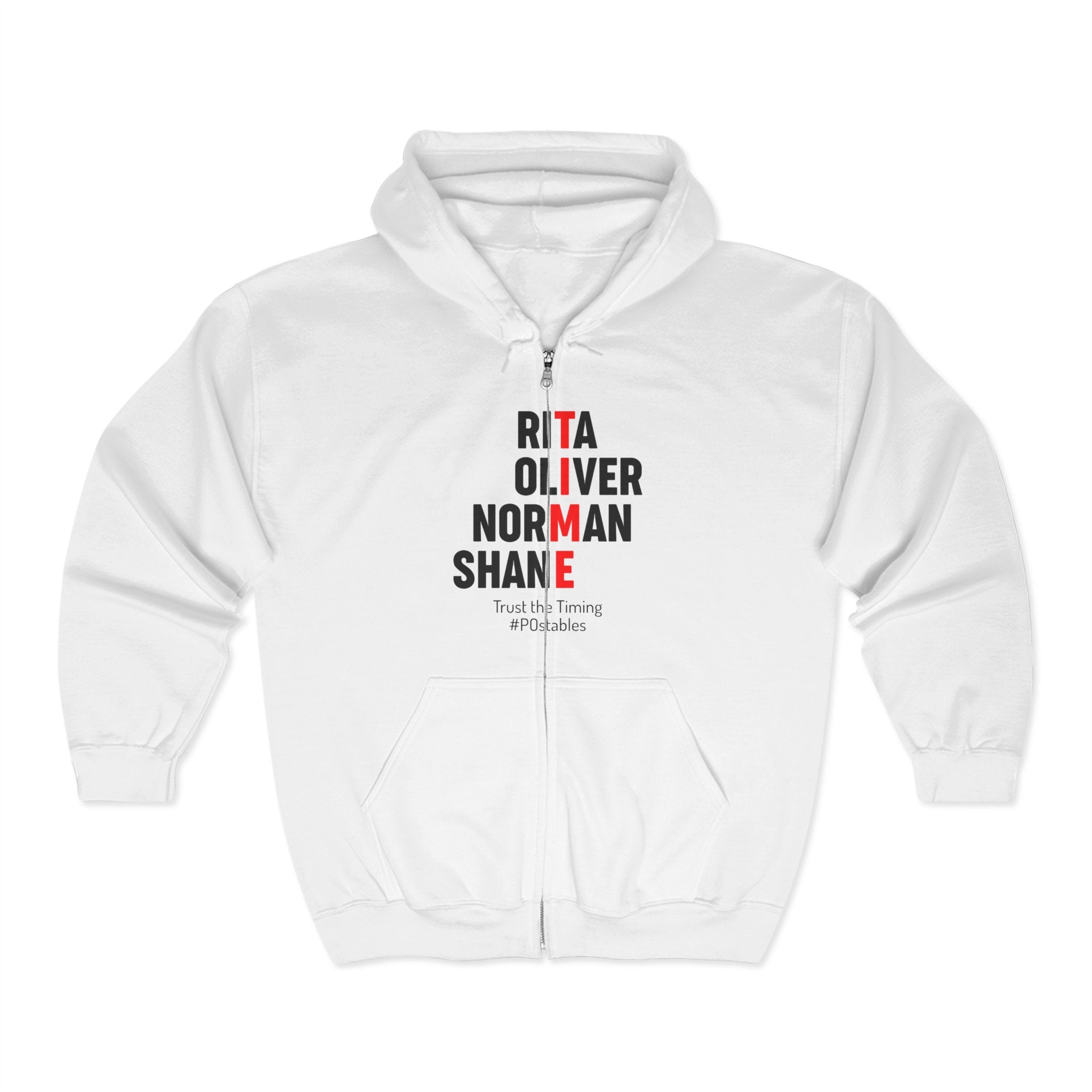 Unisex Full Zip Hoodie - Trust The Timing - Personalized Name Design