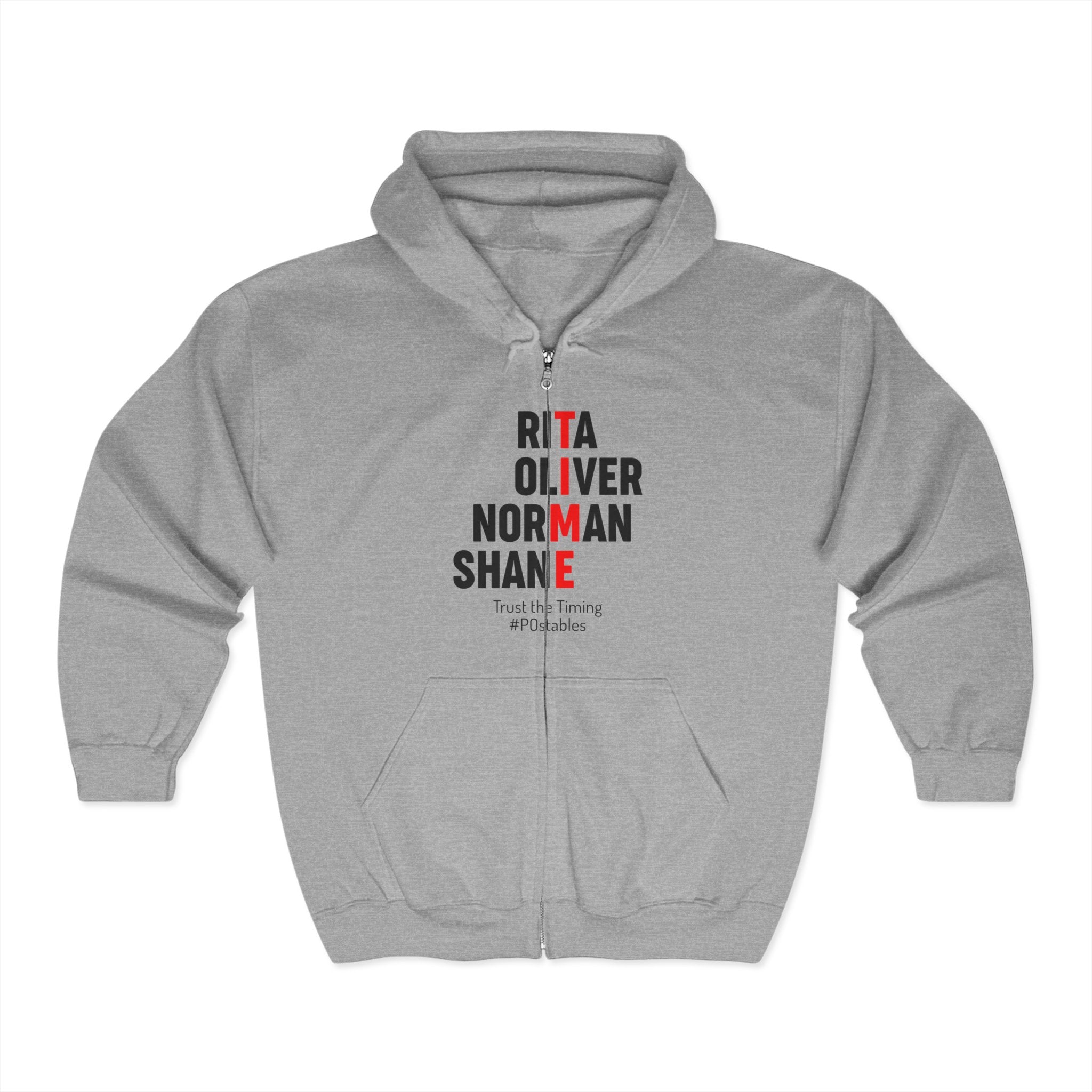 Unisex Full Zip Hoodie - Trust The Timing - Personalized Name Design