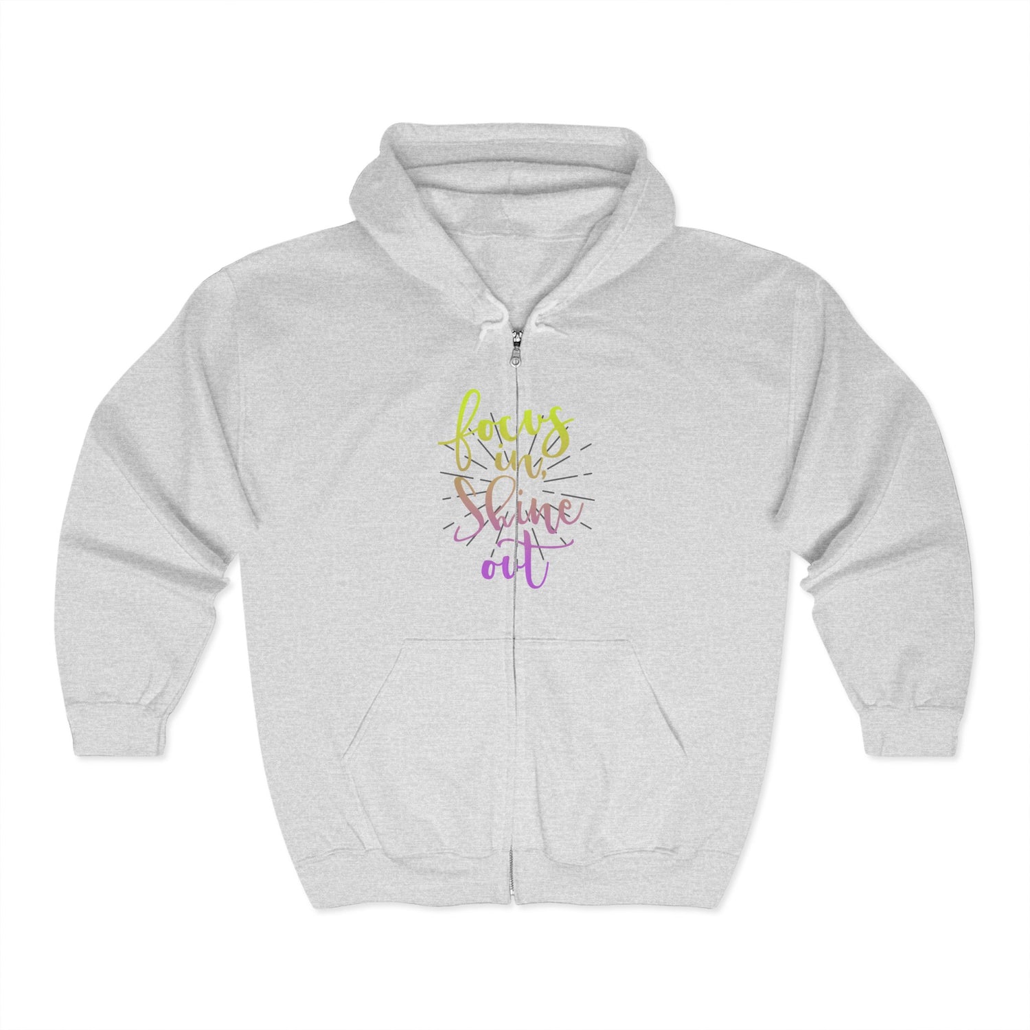 Focus in, Shine Out Unisex Zip Hoodie