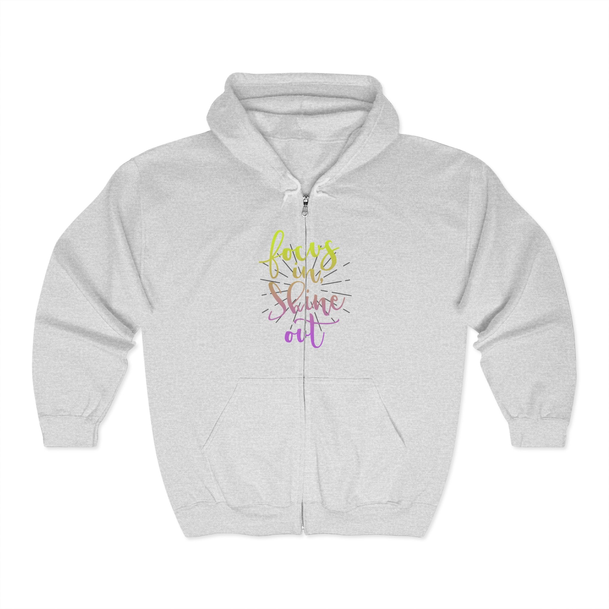 Focus in, Shine Out Unisex Zip Hoodie