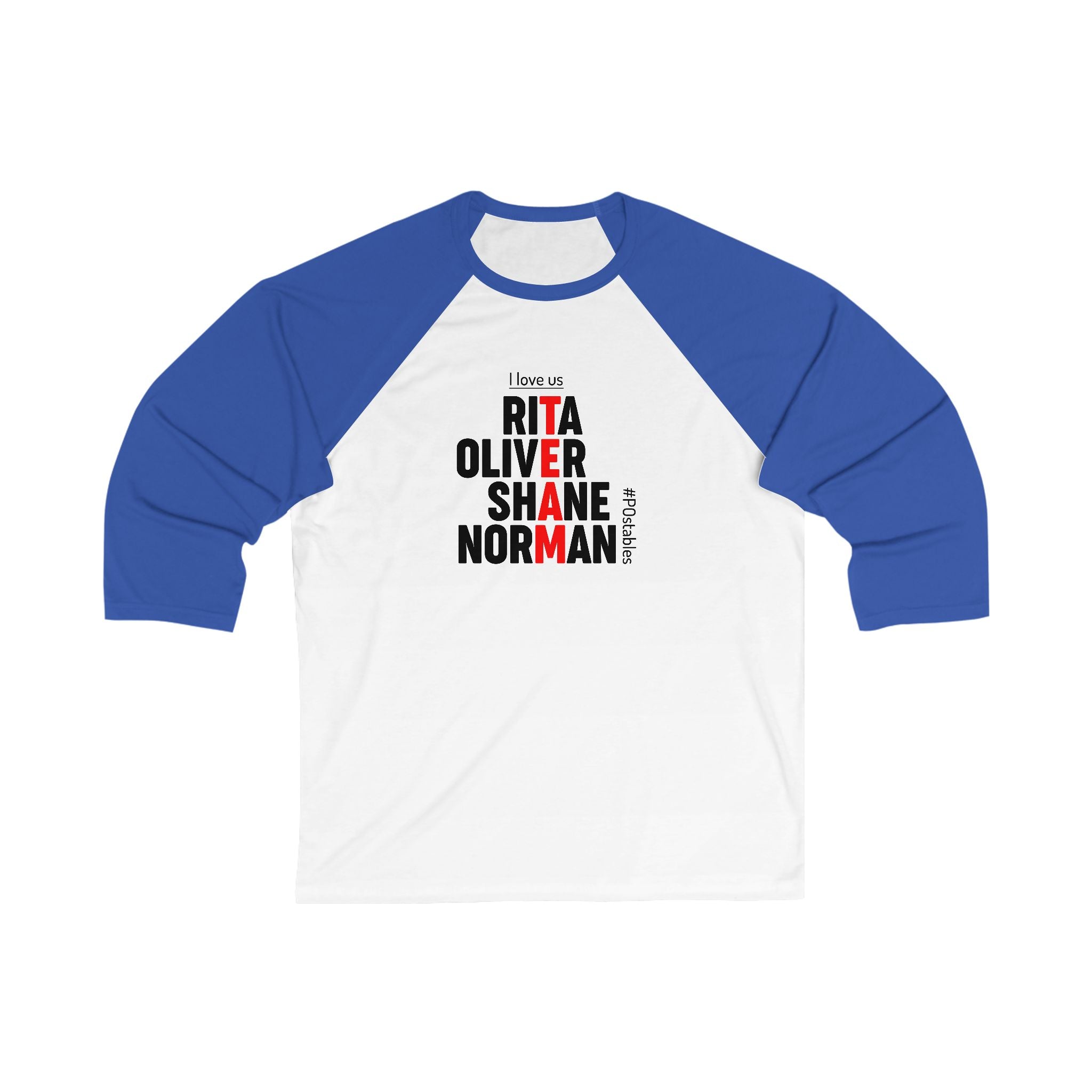 Personalized Family Love Baseball Tee - Unisex 3/4 Sleeve Shirt