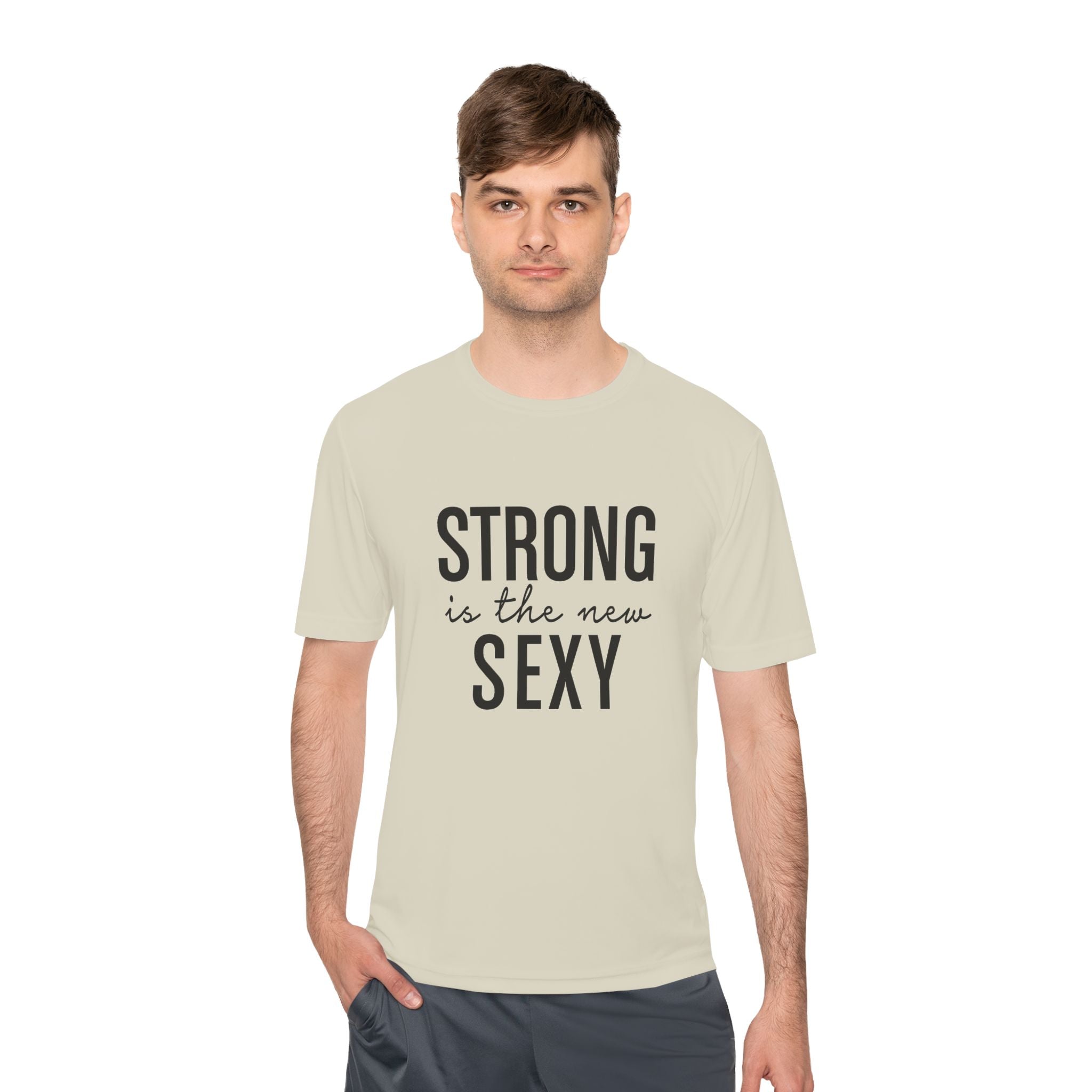 Strong is the New Sexy Unisex Moisture Wicking Tee - Inspirational Fitness Shirt