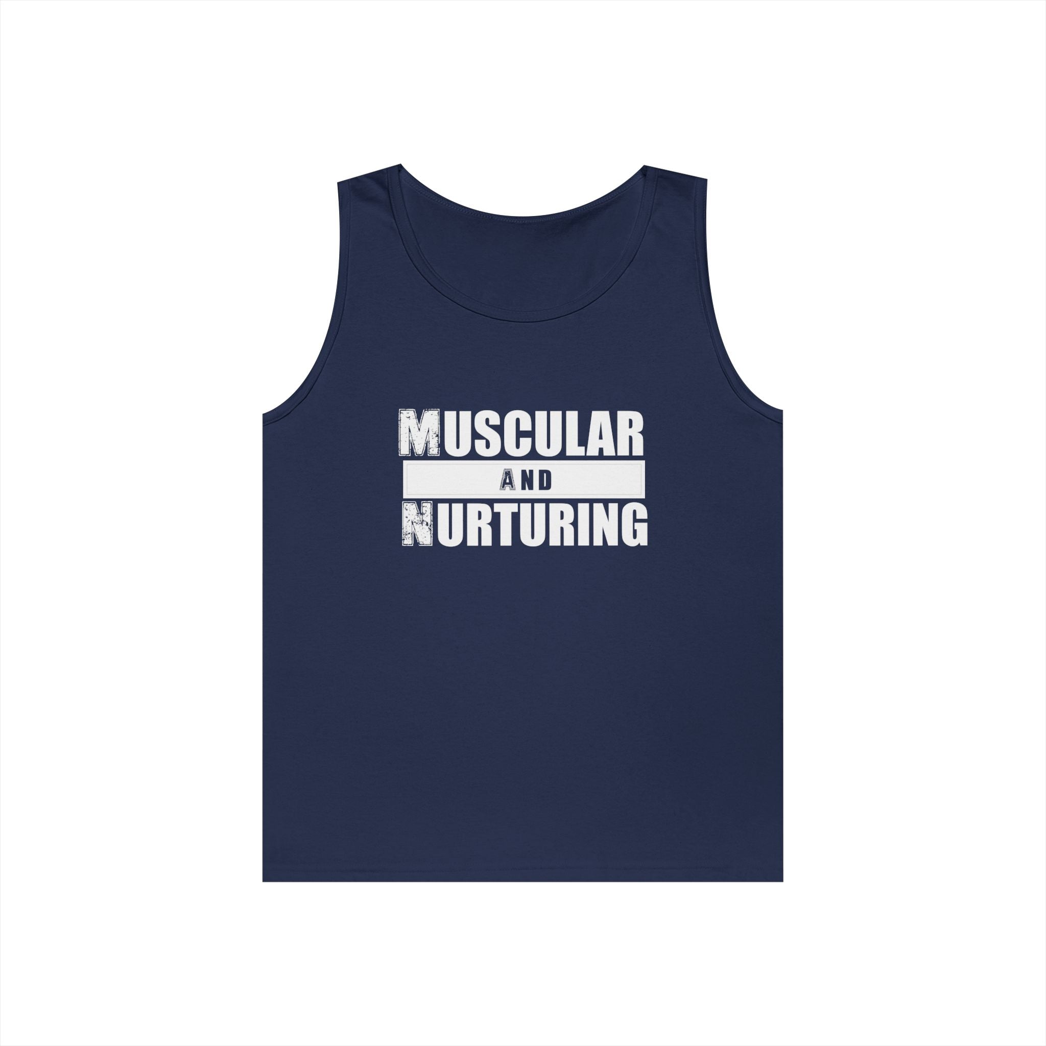 Unisex Heavy Cotton Tank Top - Muscular and Nurturing