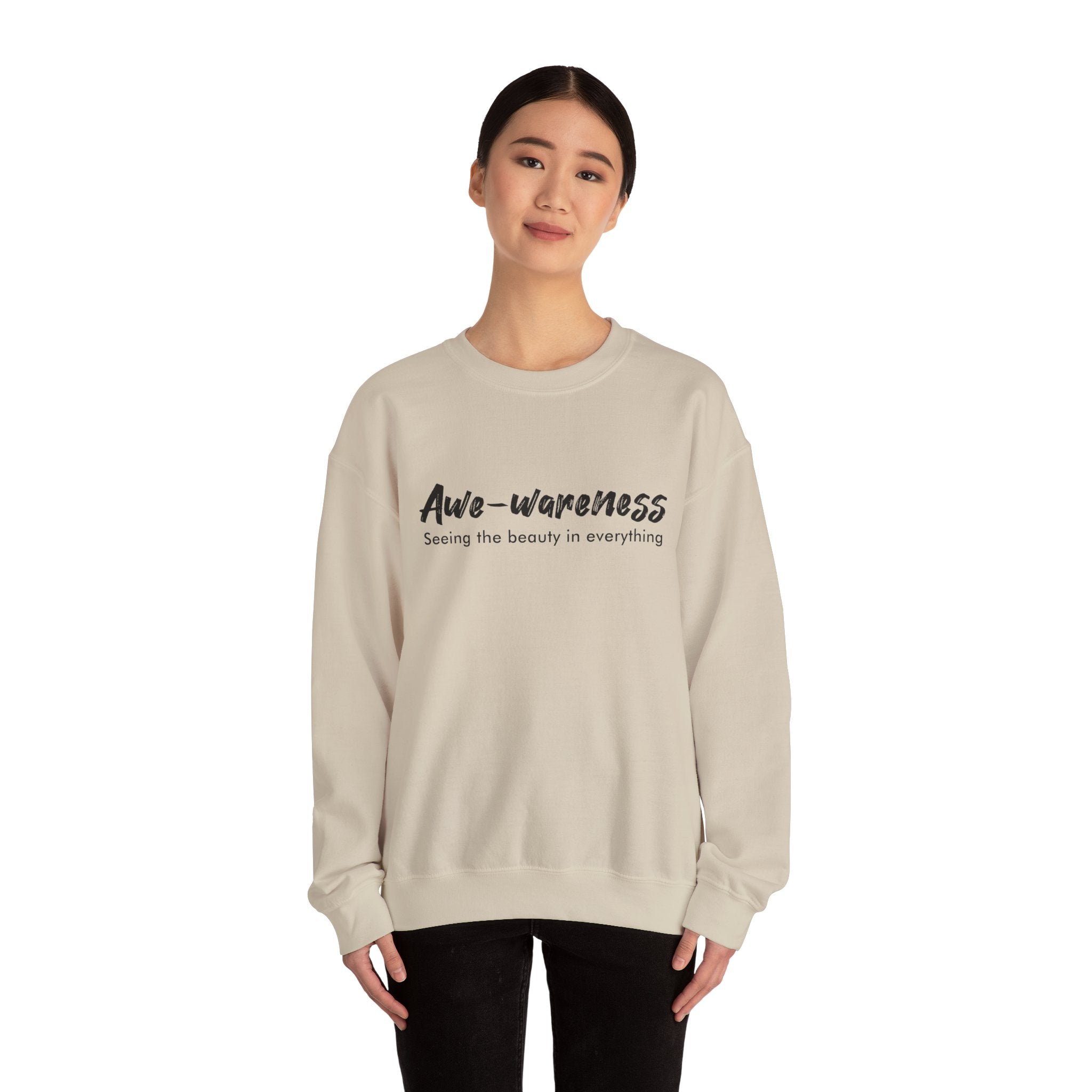 Awe-awareness Unisex Heavy Blend™ Crewneck Sweatshirt - Feel the Beauty in Everything