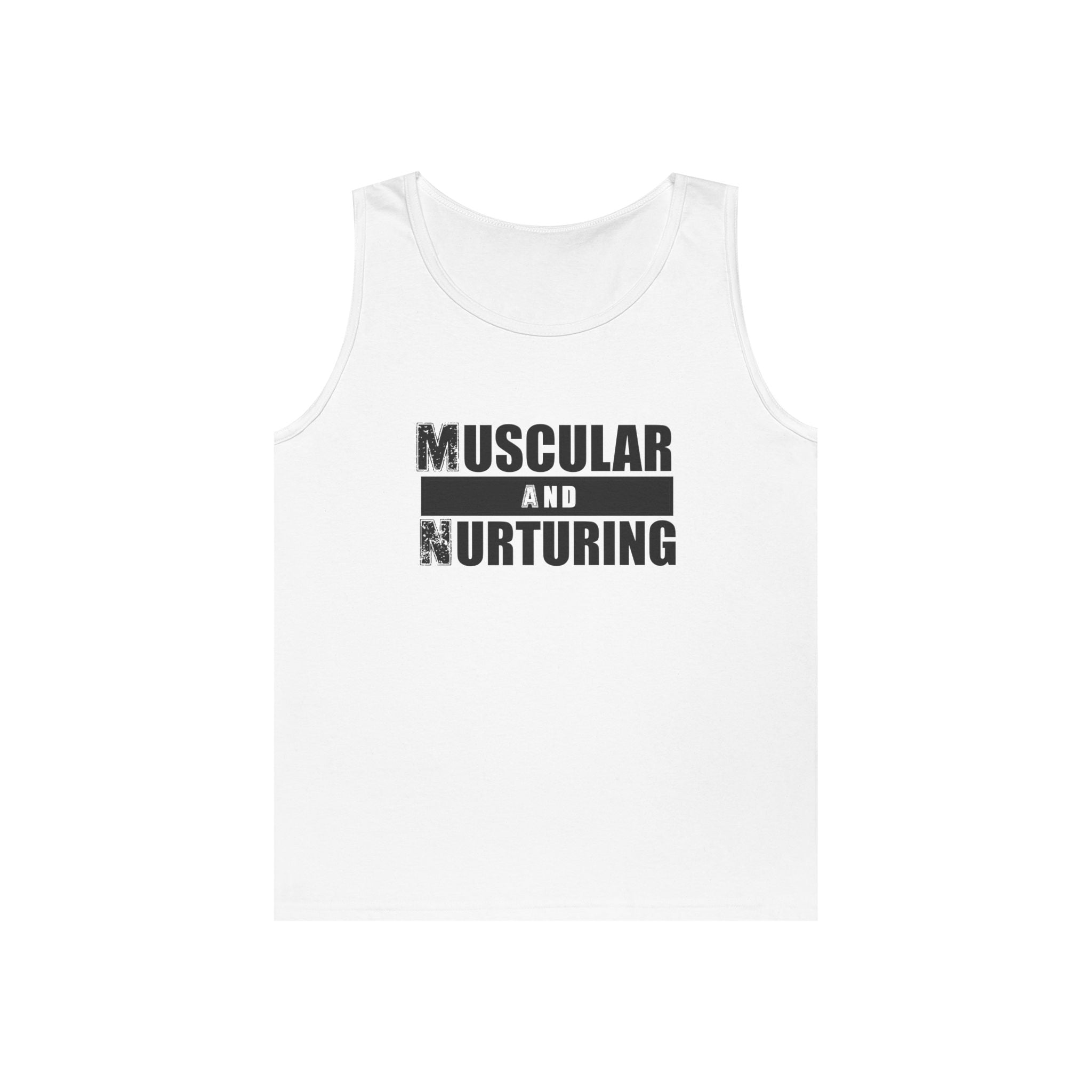Unisex Heavy Cotton Tank Top - Muscular and Nurturing