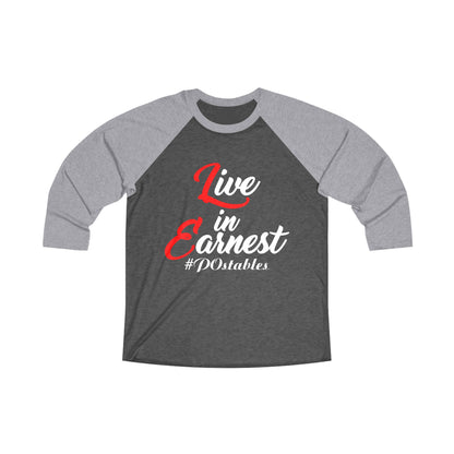 Live in Earnest Unisex Baseball Shirt