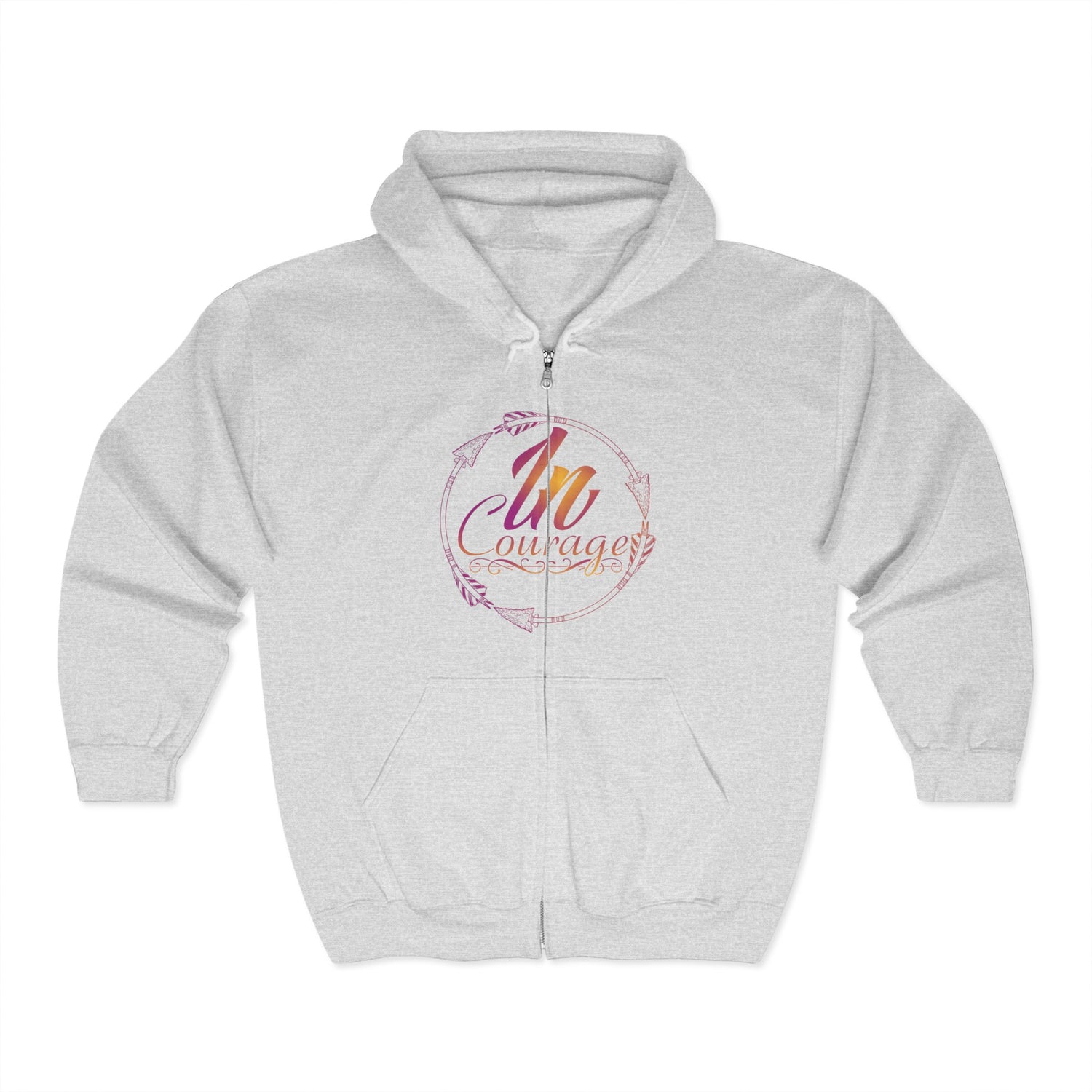 Courage Full Zip Hoodie - Unisex Heavy Blend Sweatshirt