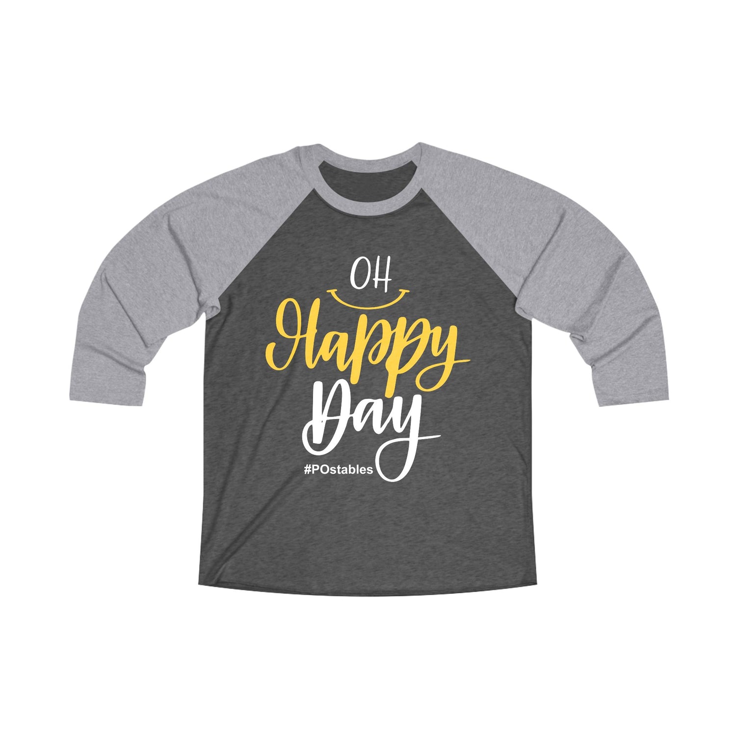 Unisex Tri-Blend Raglan Tee - Oh Happy Day Fun Shirt