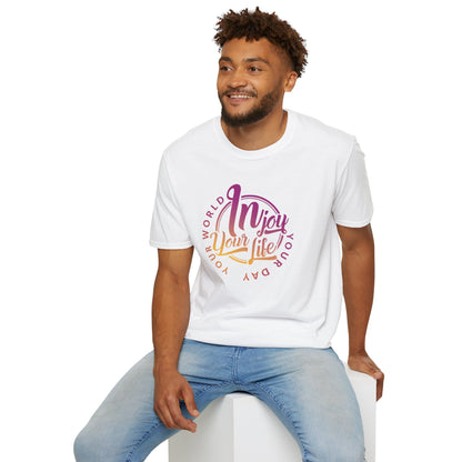 InJoy Your Life, Your Day, Your World - Unisex Softstyle T-Shirt