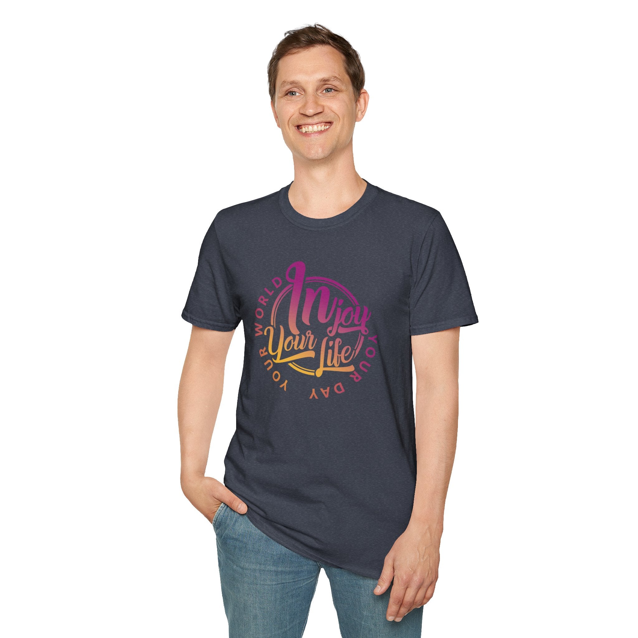 InJoy Your Life, Your Day, Your World - Unisex Softstyle T-Shirt