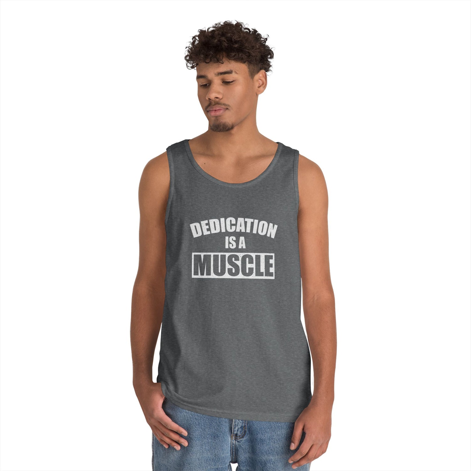 Dedication is a Muscle Unisex Tank Top