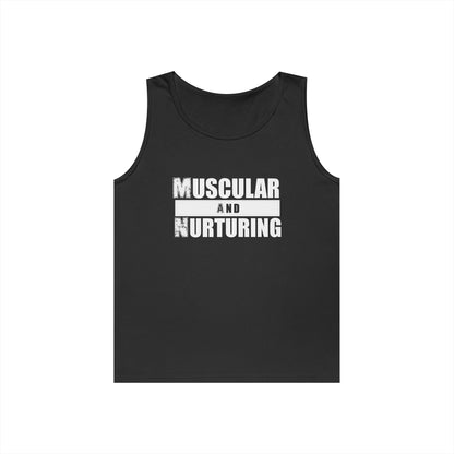 Unisex Heavy Cotton Tank Top - Muscular and Nurturing