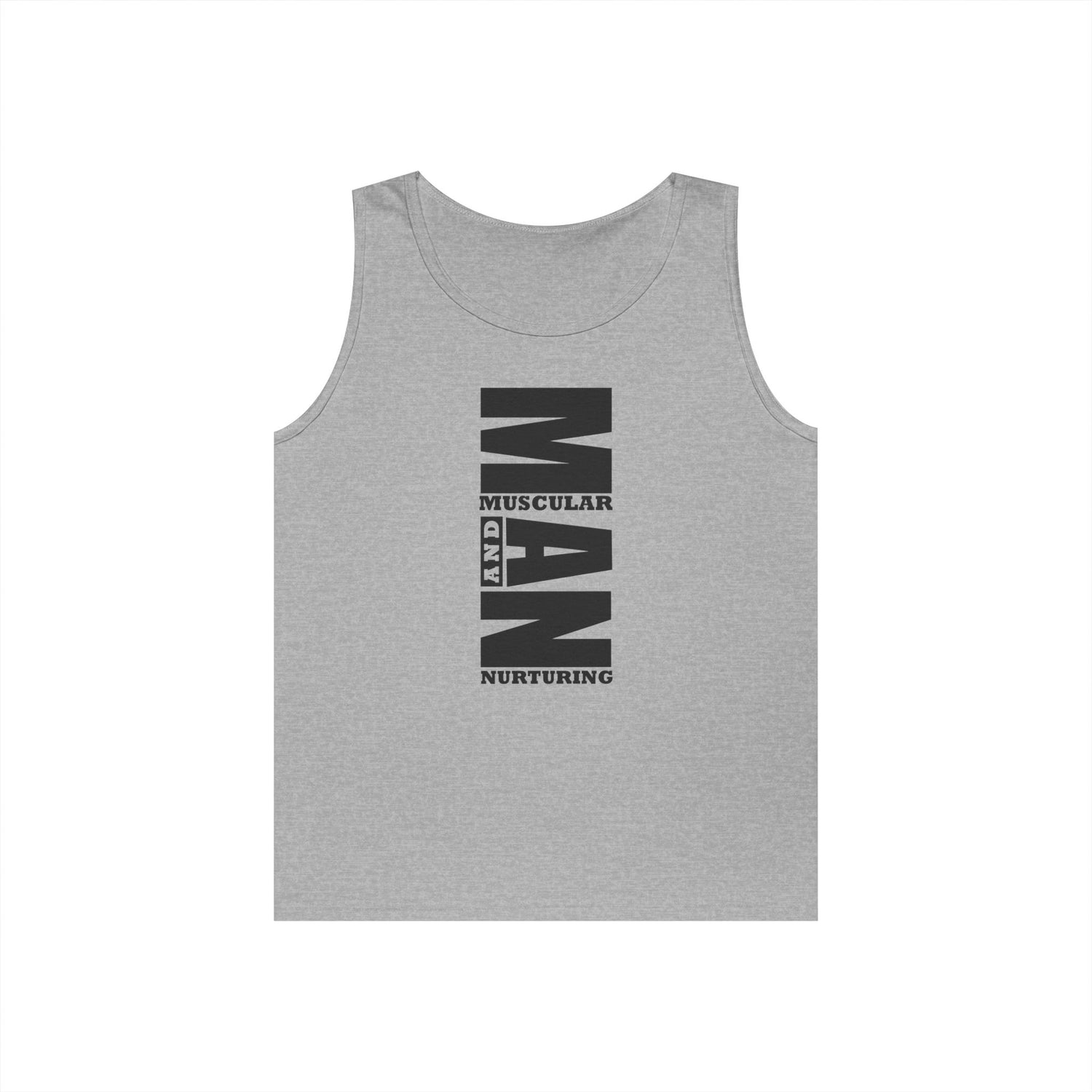 Muscular &amp; Nurturing Unisex Heavy Cotton Tank Top - Perfect Gift for Father&