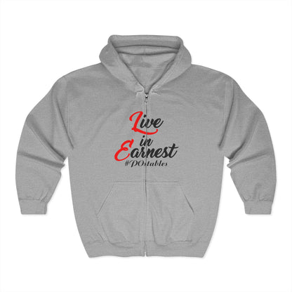 Live in Earnest Unisex Zip Hoodie