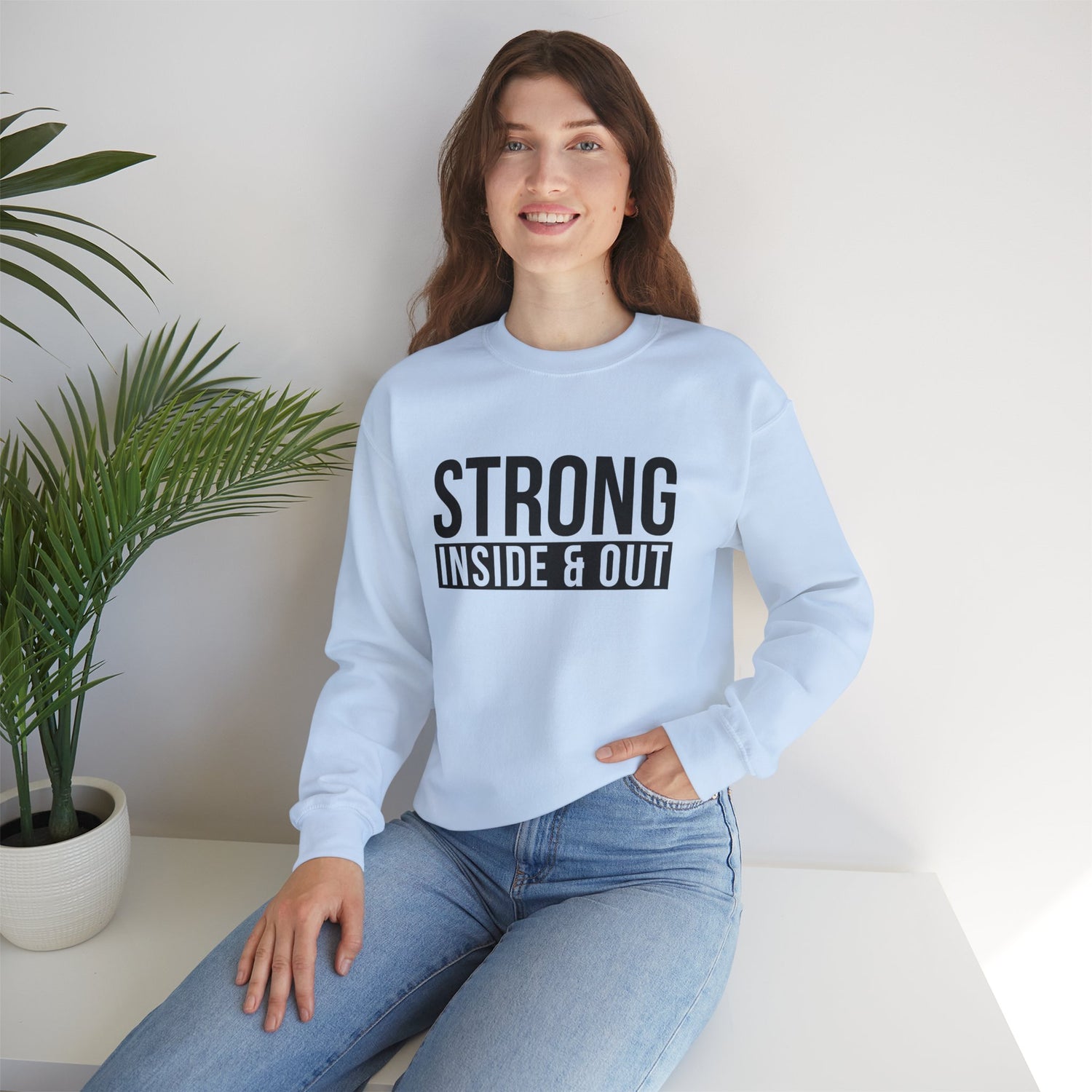 Strong Inside &amp; Out Unisex Heavy Blend Crewneck Sweatshirt