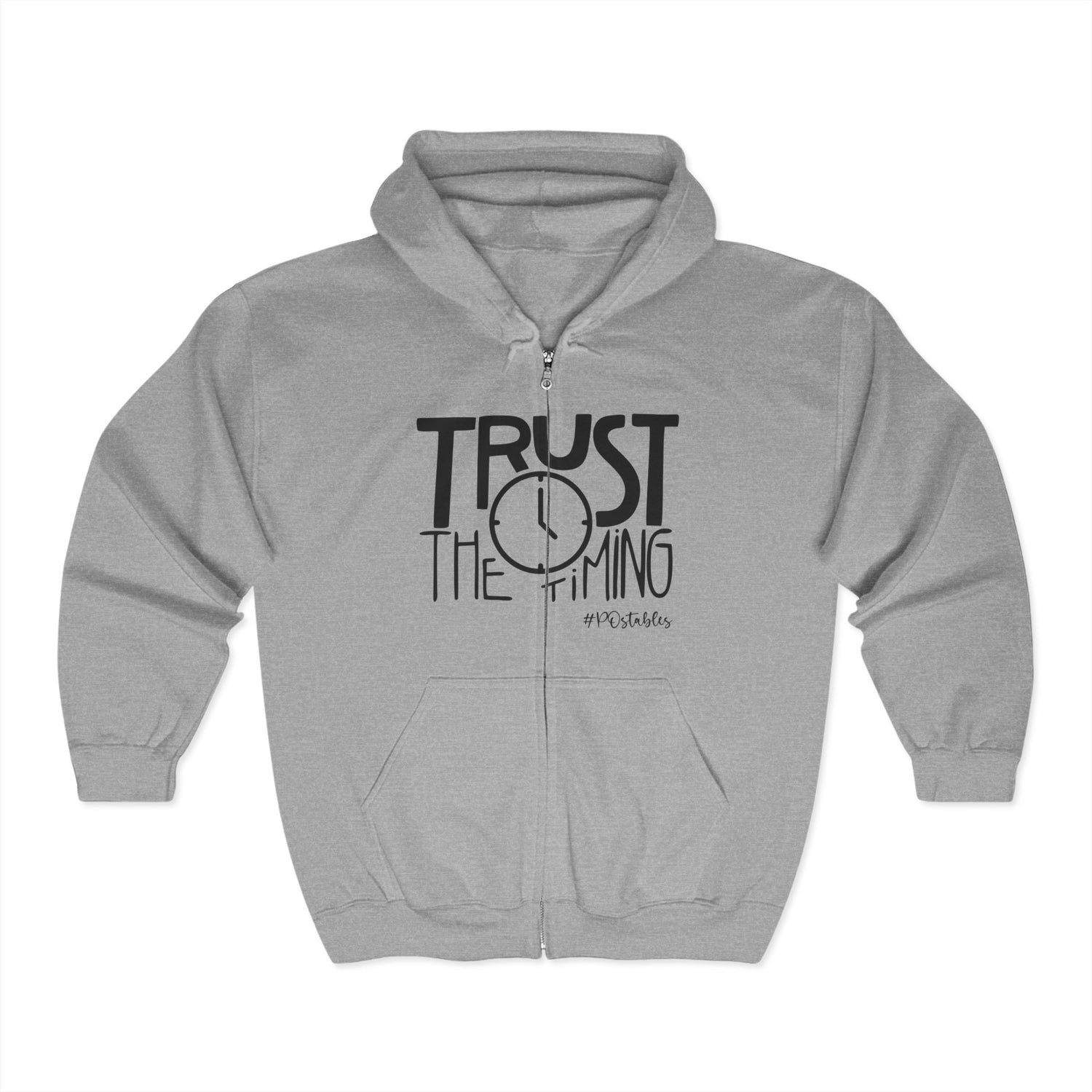 Trust the Timing Zip Hoodie Unisex Zip Hoodie