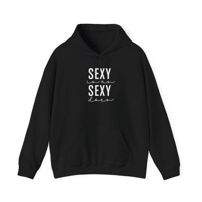 Trendy Hoodie: &quot;Sexy as a Sexy Dad&quot; Unisex Blend Sweatshirt