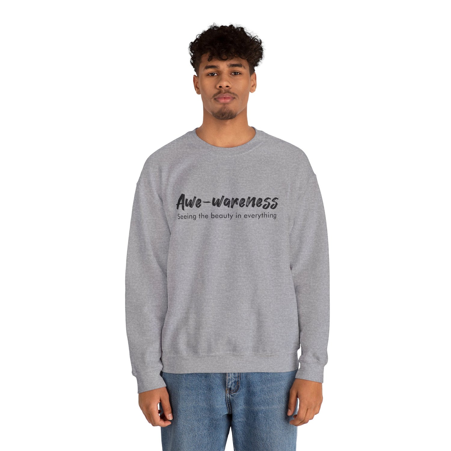 Awe-awareness Unisex Heavy Blend™ Crewneck Sweatshirt - Feel the Beauty in Everything
