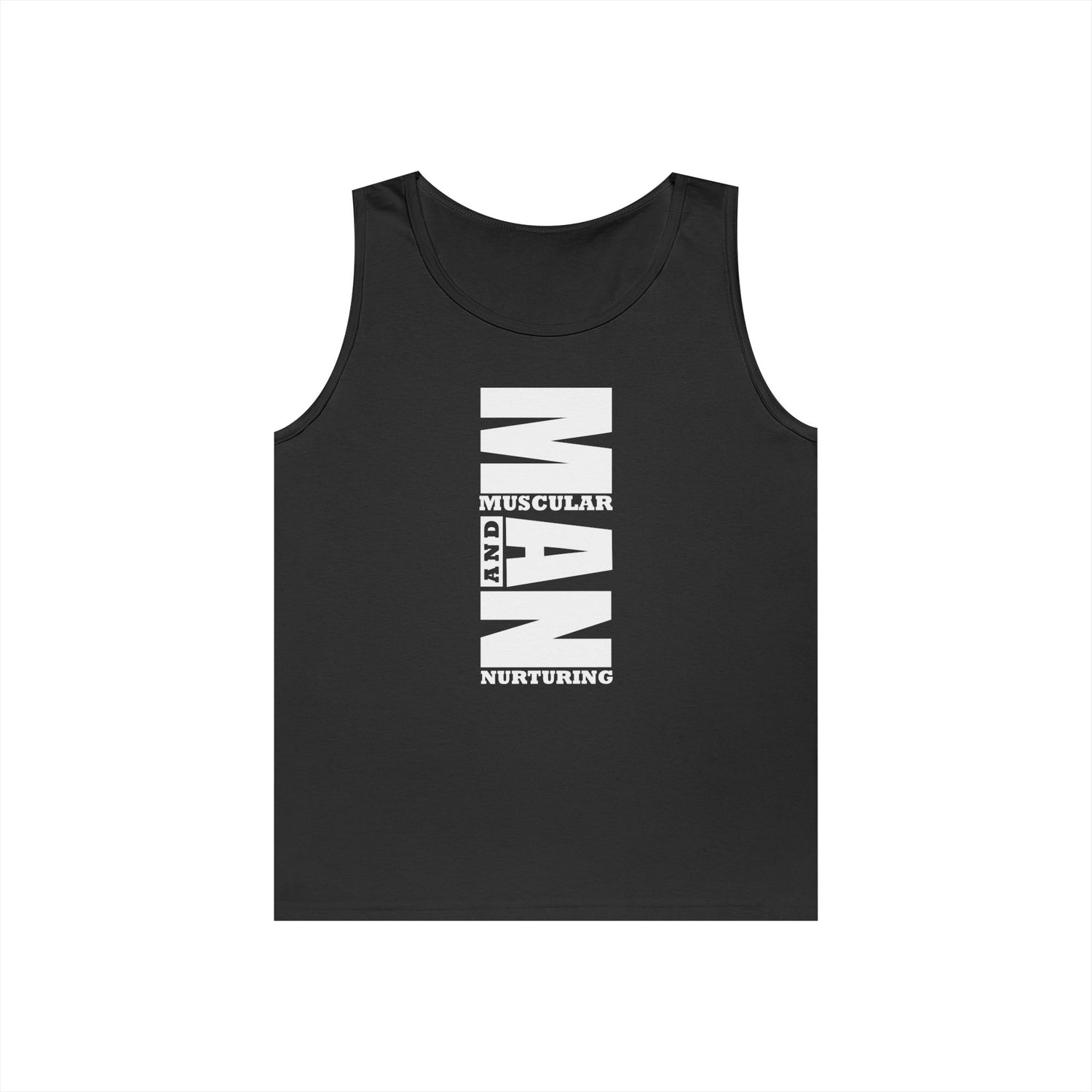Muscular &amp; Nurturing Unisex Heavy Cotton Tank Top - Perfect Gift for Father&