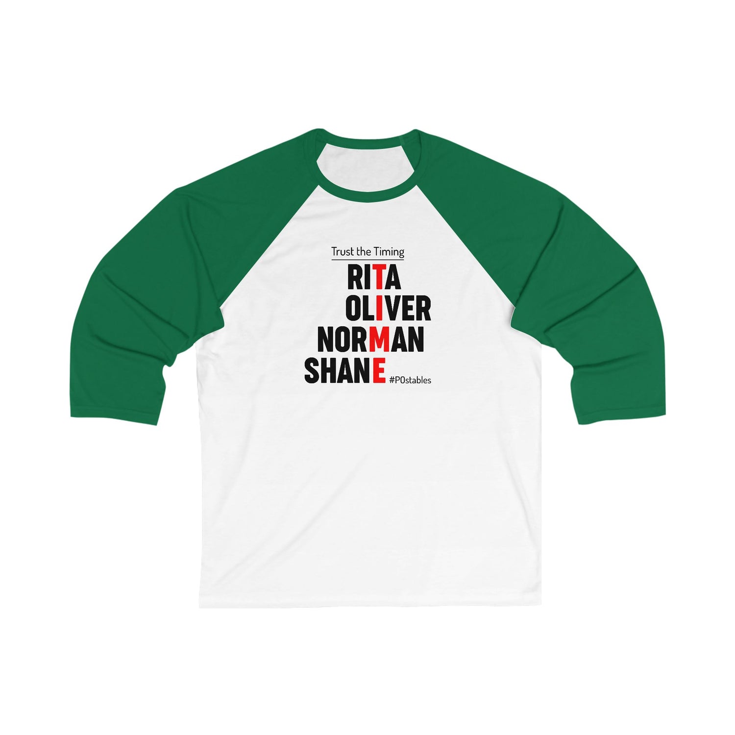 Trust the Timing Unisex 3/4 Sleeve Baseball Tee - Perfect Gift for Sports Lovers