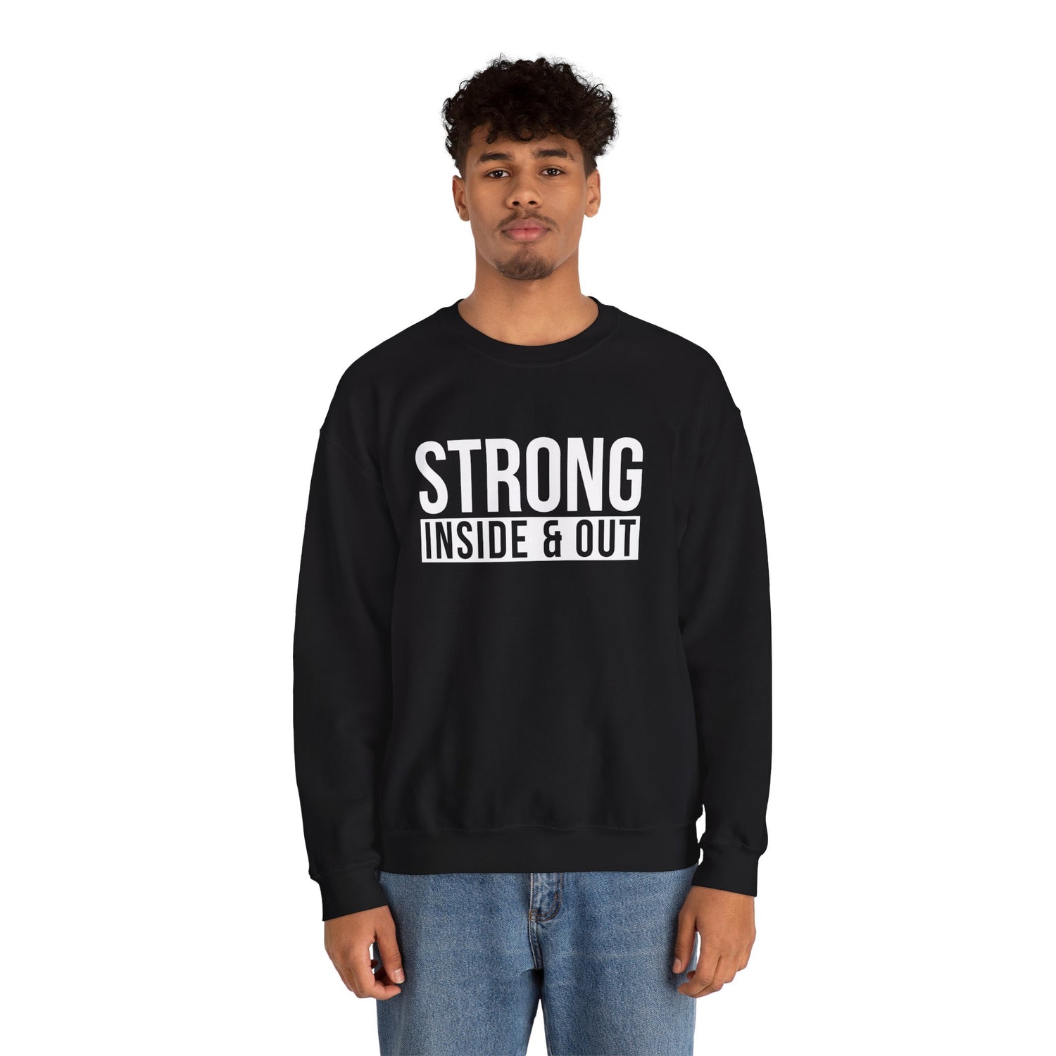Strong Inside &amp; Out Unisex Heavy Blend Crewneck Sweatshirt