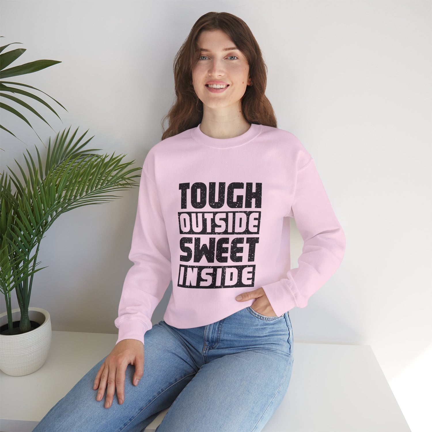 Tough Outside, Sweet Inside Unisex Sweatshirt