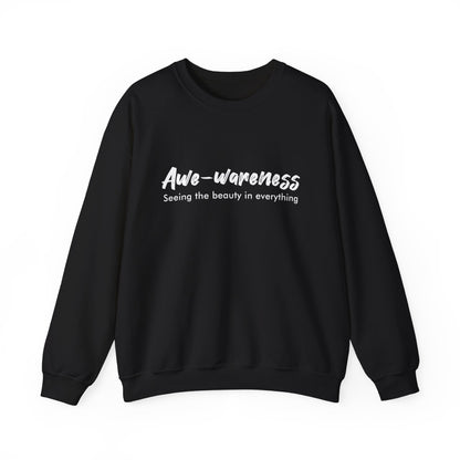 Awe-awareness Unisex Heavy Blend™ Crewneck Sweatshirt - Feel the Beauty in Everything
