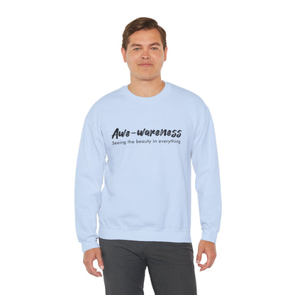 Awe-awareness Unisex Heavy Blend™ Crewneck Sweatshirt - Feel the Beauty in Everything