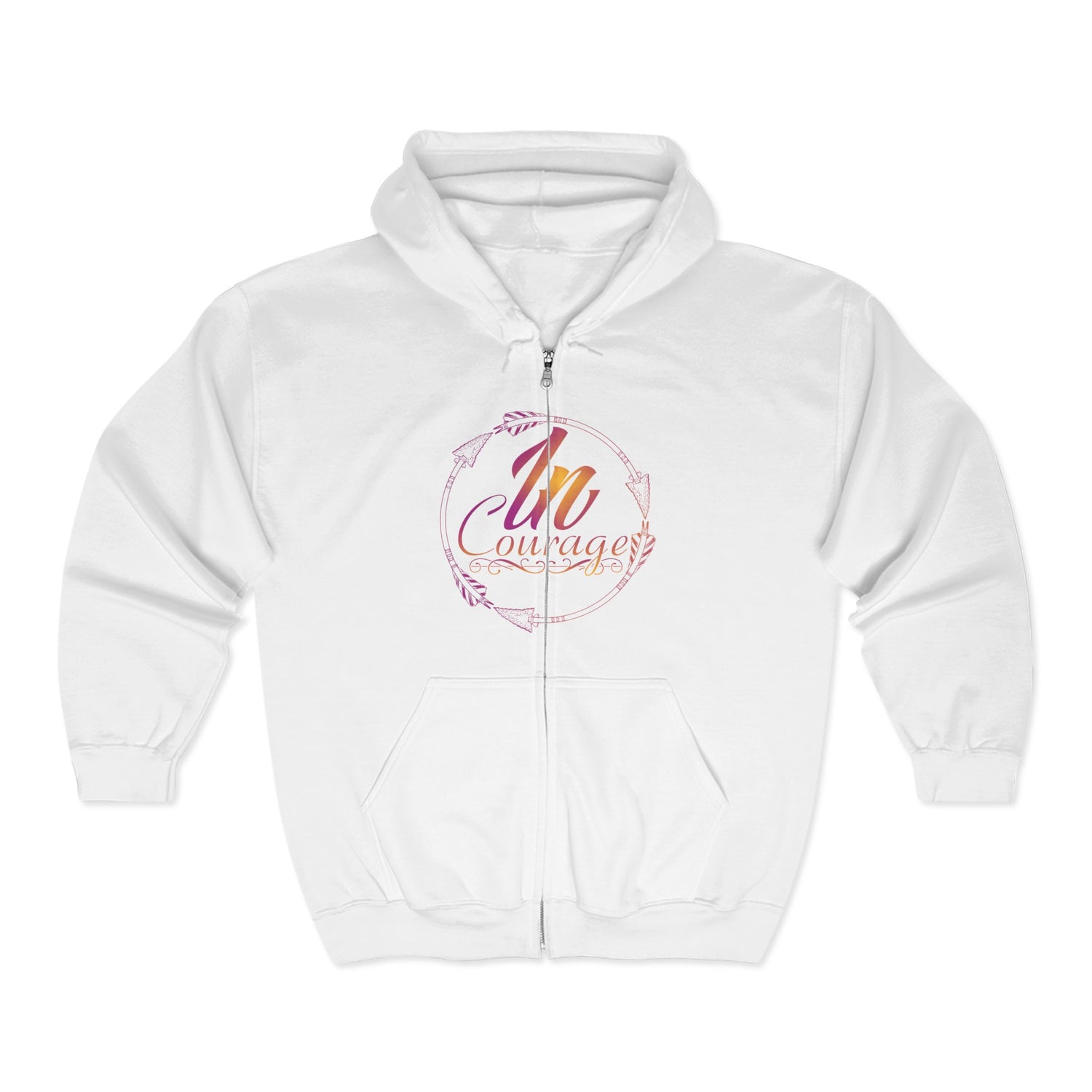 Courage Full Zip Hoodie - Unisex Heavy Blend Sweatshirt