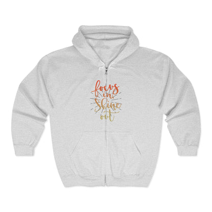 Focus in, Shine Out Unisex Zip Hoodie