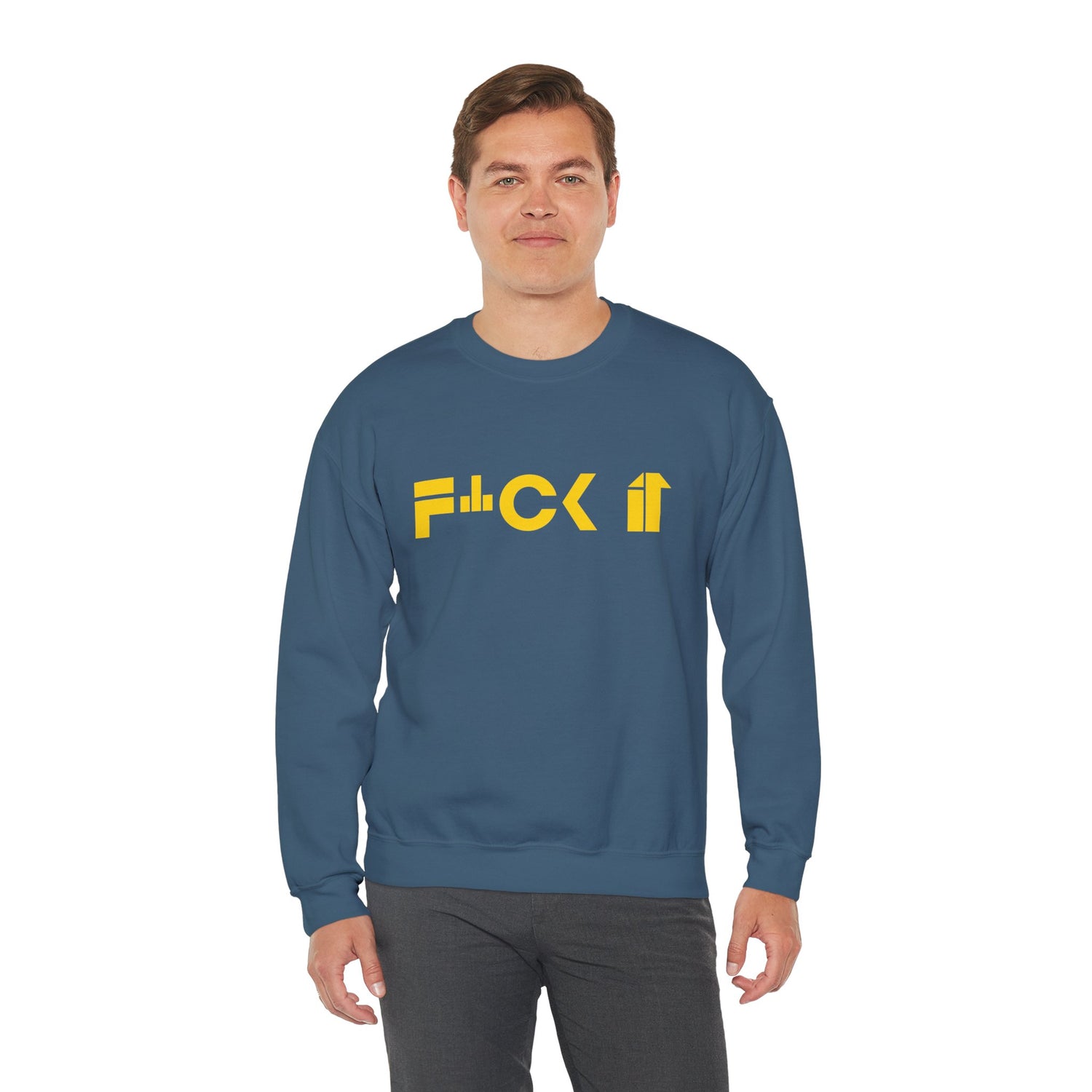 F*CK IT Unisex Heavy Blend Crewneck Sweatshirt - Relaxed Fit, Comfortable Casual Wear