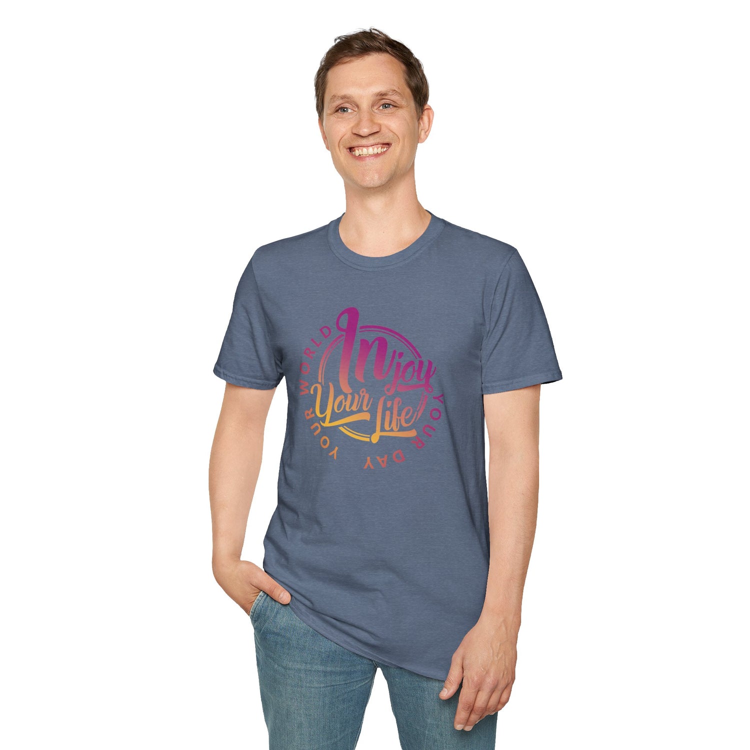 InJoy Your Life, Your Day, Your World - Unisex Softstyle T-Shirt