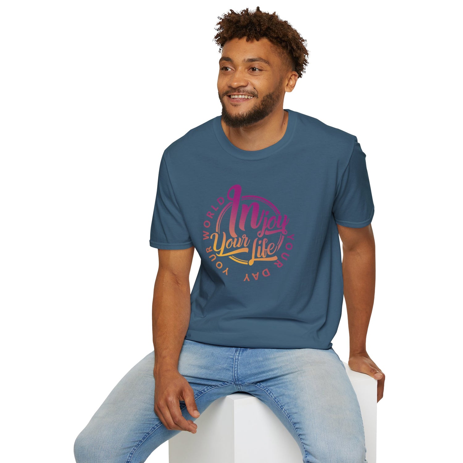 InJoy Your Life, Your Day, Your World - Unisex Softstyle T-Shirt