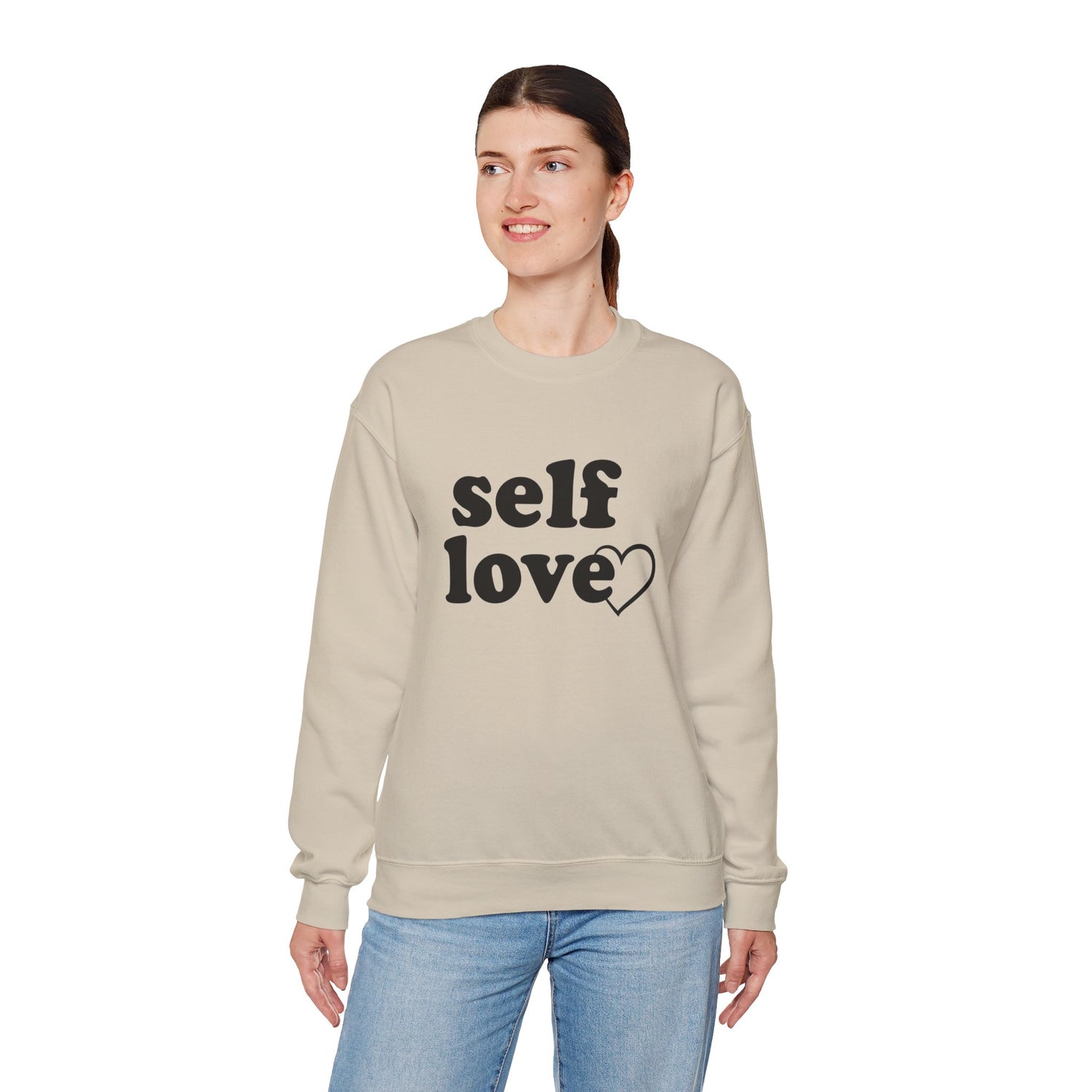 Self Love Unisex Crewneck Sweatshirt - Cozy &amp; Inspirational
