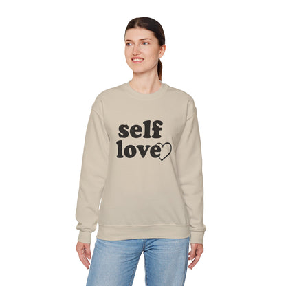 Self Love Unisex Crewneck Sweatshirt - Cozy &amp; Inspirational