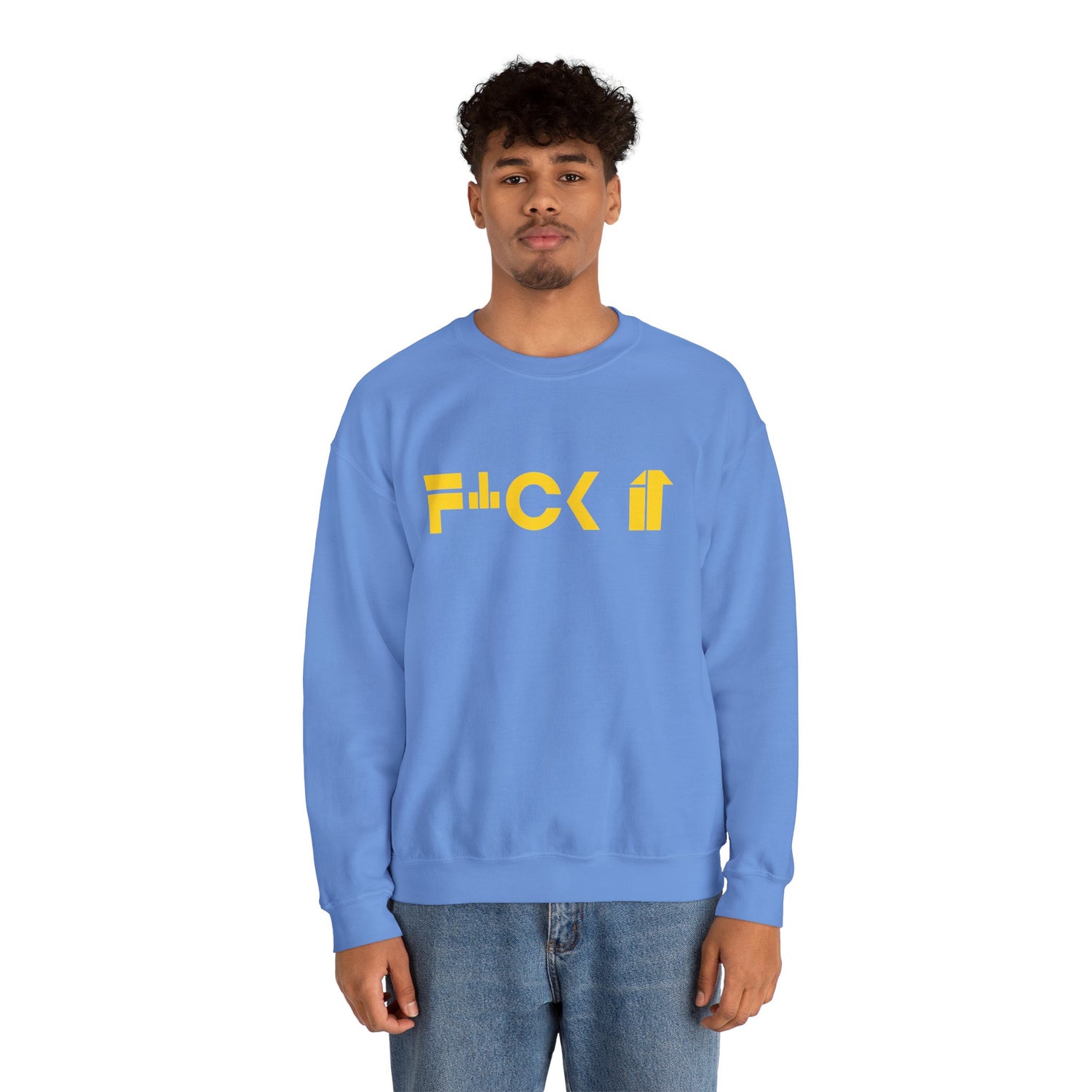 F*CK IT Unisex Heavy Blend Crewneck Sweatshirt - Relaxed Fit, Comfortable Casual Wear