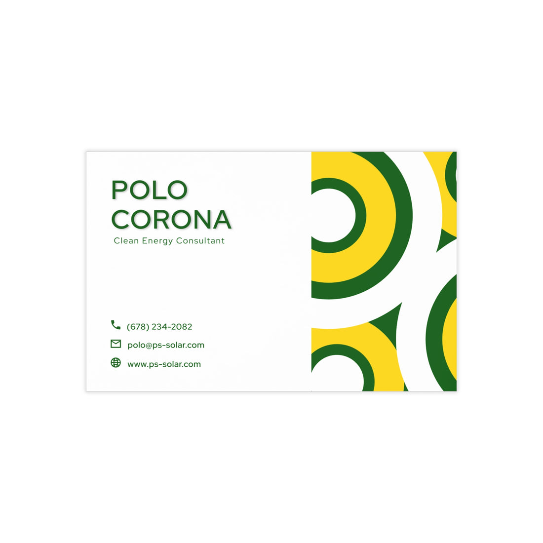 Polo Corona Business Cards, 100pcs