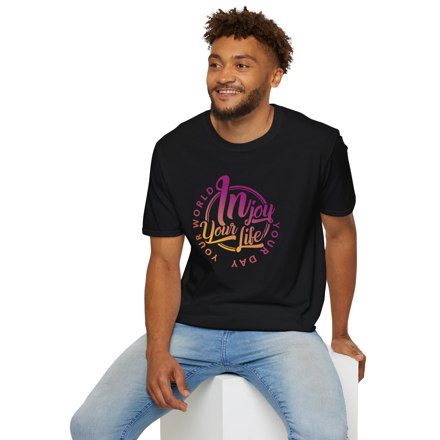 InJoy Your Life, Your Day, Your World - Unisex Softstyle T-Shirt