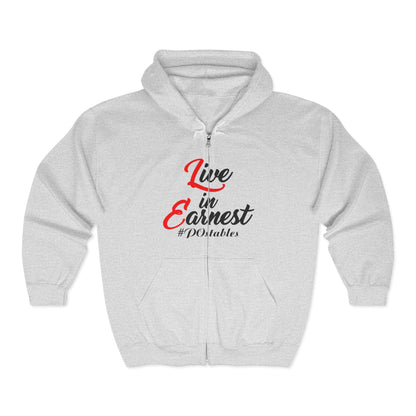 Live in Earnest Unisex Zip Hoodie