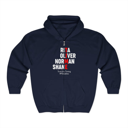 TIME Unisex Zip Hoodie