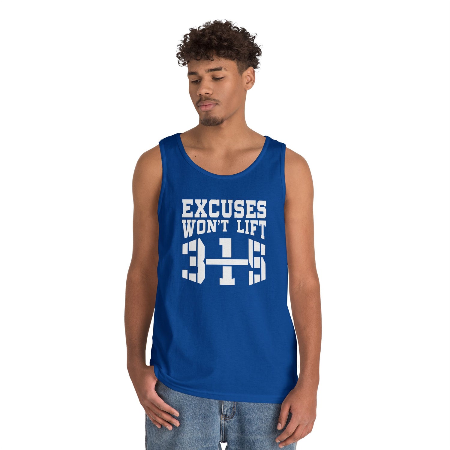 Motivational Unisex Heavy Cotton Tank Top - &
